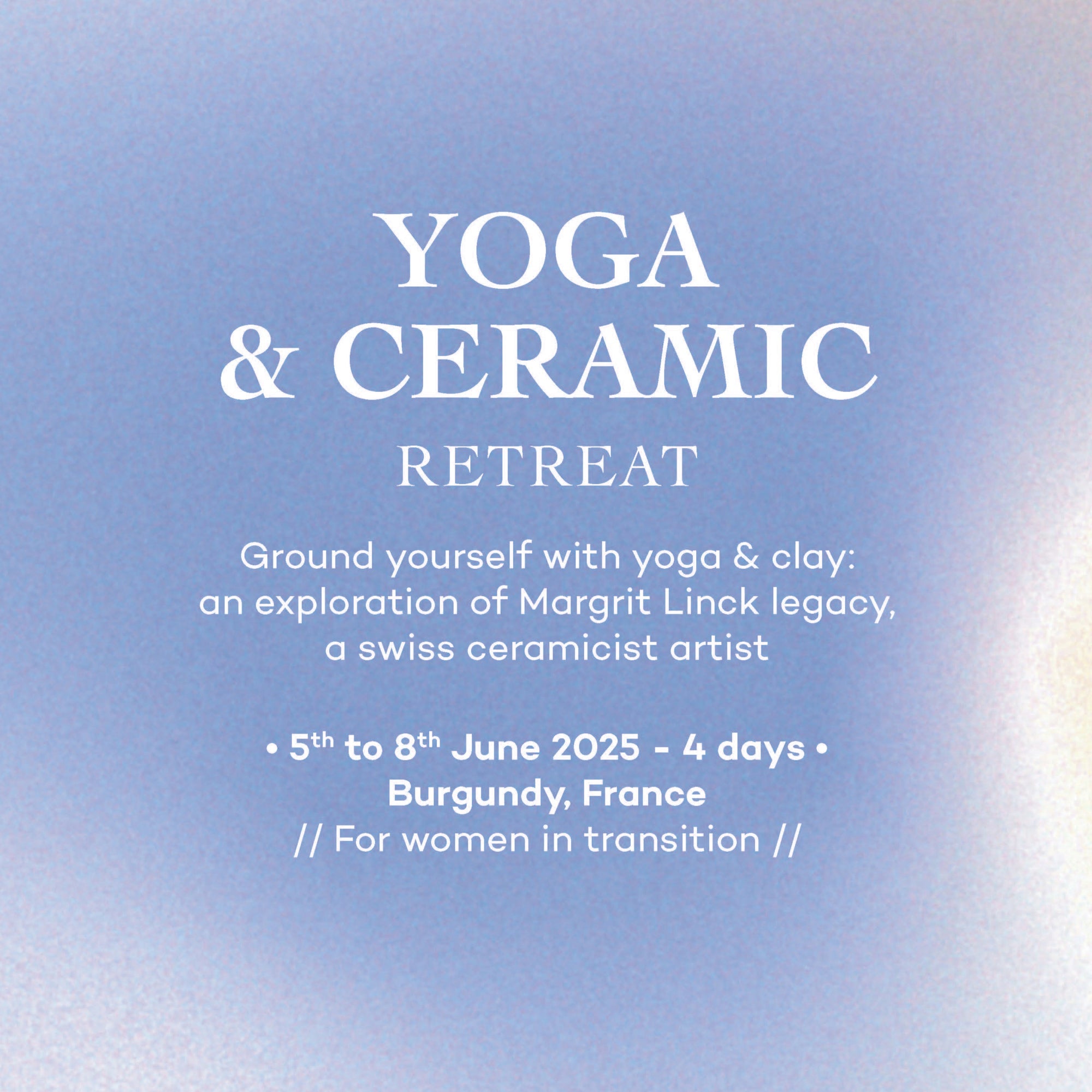 YOGA & CERAMIC RETREAT | 5th to 8th June 2025